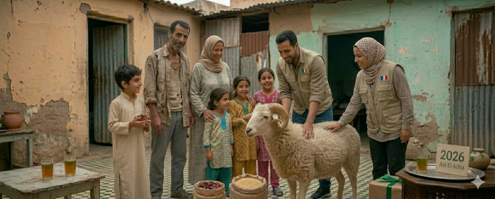 عيد الأضحى 2026 — تقديم أضحية لعائلة محتاجة في المغرب